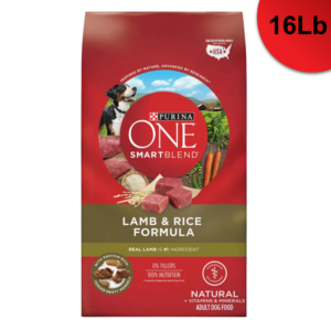 Purina One Smart Blend Lamb & Rice Formula Alimento Seco de Cordero para Perros 16.5lbs/7.4kg