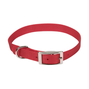 Coastal Single-Ply Nylon Dog Red Collar Rojo para Perros 12"