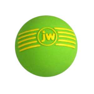 JW Pet iSqueak Ball Dog Toy Pelota de Goma Verde para Perros 2.75"