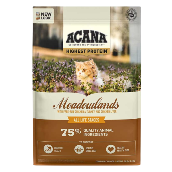 Acana Meadowlands Alimento Para Gatos 10lb/4.5kg