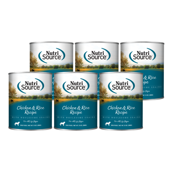 Nutrisource Chicken & Rice Alimento Humedo De Pollo Para Perros 13oz (6-PACK)