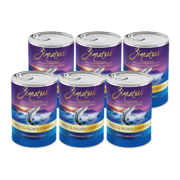 Zignature Trout & Salmon Alimento Humedo De Libre De Granos Para Perros 13 Oz (6-PACK)