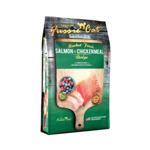 Fussie Cat Salmon & Chicken Meal Recipe Alimento Seco Libre de Granos para Gatos 4lb/1.81kg