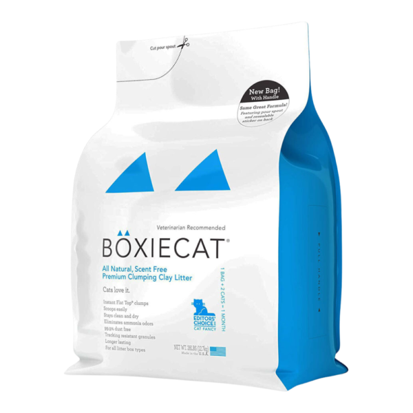 Boxiecat Unscented Arena Aglomerante Sin Aroma para Gatos 28lbs