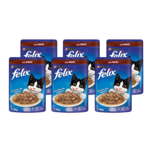 Purina Felix Pavo Alimento Humedo de para Gatos 85grs 6-PACK