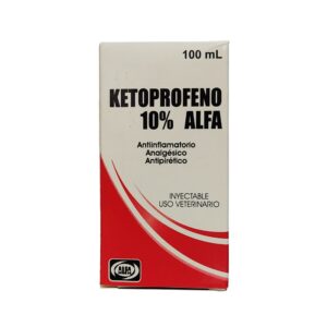 Ketoprofeno Alfa 10% Analgésico Antiinflamatorio y Antipirético Inyectable para Mascotas 100ml