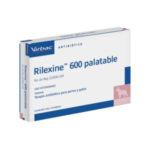 Rilexine 300mg Palatable Antibiotico Para Perros y Gatos 7 Tabletas