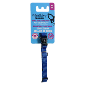 Riley & Rex Collar Nailon Azul para Perros 8" XS