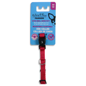 Riley & Rex Collar Nailon Fucsia para Perros 8" XS