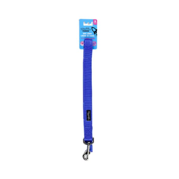 Riley & Rex Correa Nailon Doble Capa Azul para Perros 6'x 1"