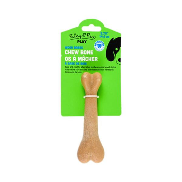 Riley & Rex Juguete Hueso de Madera para Perro 5.75"