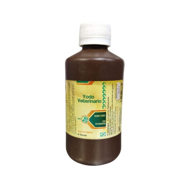 Yodo Veterinario Desinfectante y Antiséptico Topico Para Mascotas 8oz