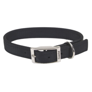 Coastal Single-Ply Nylon Dog Black collar