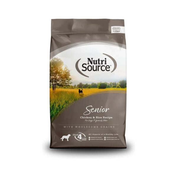 Nutrisource Senior Chicken & Rice Adult Alimento Para Perros Mayores 4lb/1.8kg