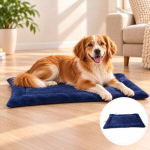 Riley & Rex Cama Plana Antideslizante para Perros (Azul) 34"