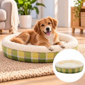 Riley & Rex Cama Redonda Antideslizante para Perros XL (Verde)