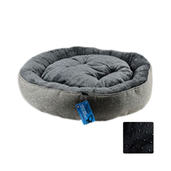 Riley & Rex Cama Redonda Antideslizante Gris Marga para Perros 23.6"