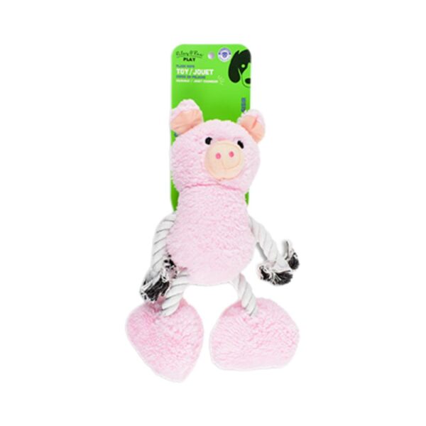 Riley & Rex Peluche Cerdo Chirriante con Cuerdas 12"