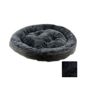 Riley & Rex Cama Redonda Antideslizante Gris Jaspeado para Perros 20.08"