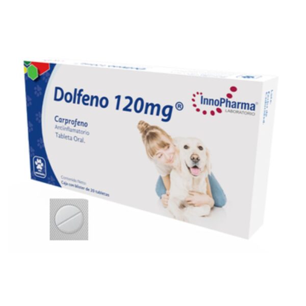 Dolfeno 120mg Antiinflamatorio Analgesico Y Antipiretico Para Perros 1 Tableta