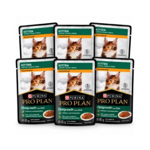 Purina Pro Plan Kitten Optigrowth Alimento Humedo de Pollo para Gatitos (6-PACK) 510grs