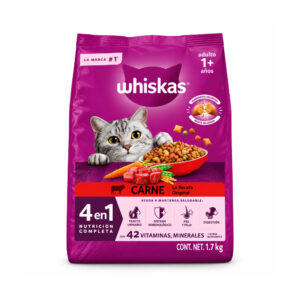 Whiskas Carne La Receta Original Alimento Seco Para Gatos Adultos 1.5kg/3.3lb